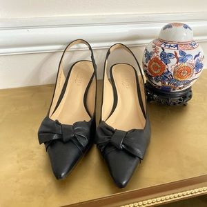 Talbots leather kitten heels